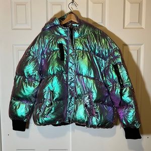 Metallic Puffer Coat